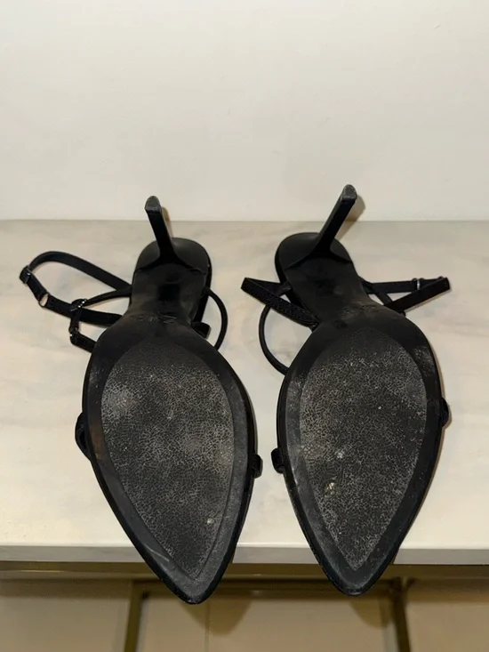 Zara Black Strappy Pointed-Heel Sandals - Picture 4 of 4